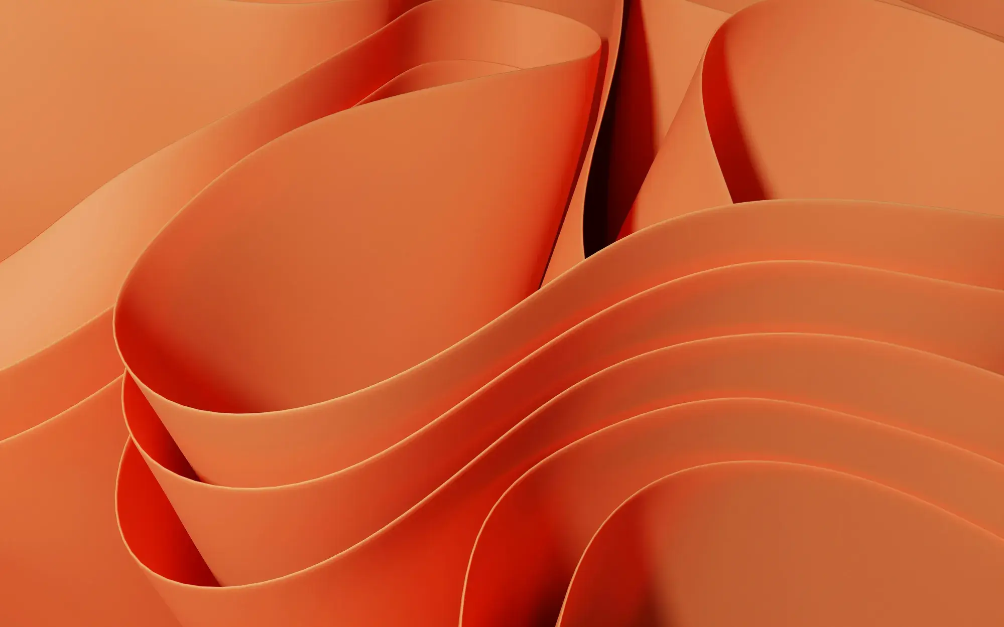 Fond orange lignes ondulées
